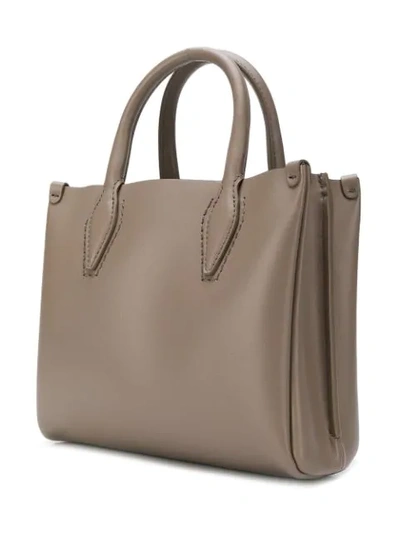 Shop Lanvin Nano Journée Tote In Neutrals