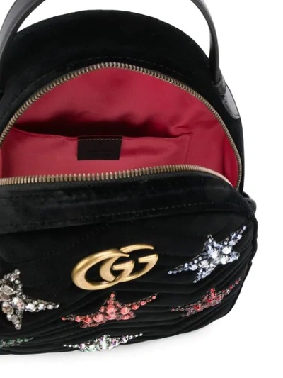 Shop Gucci Gg Marmont Star Backpack - Black