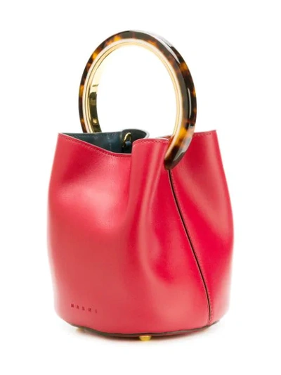Shop Marni Mini Pannier Bag - Red