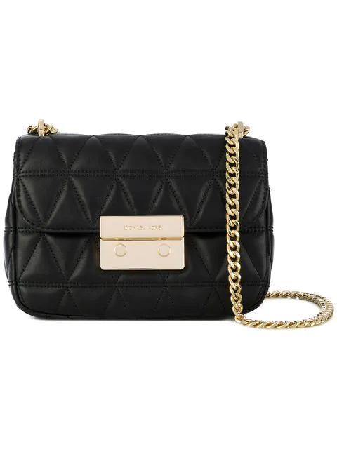 black small bag with chain
