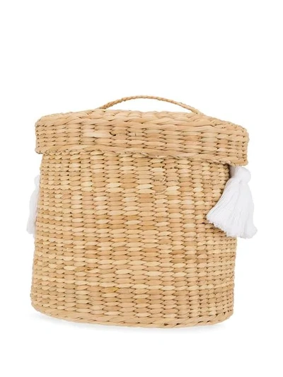 Shop Nannacay Thread Strap Anna Bucket Bag In Brown