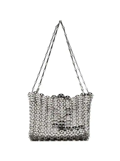 Shop Paco Rabanne Iconic 1969 Shoulder Bag In P040 Silver