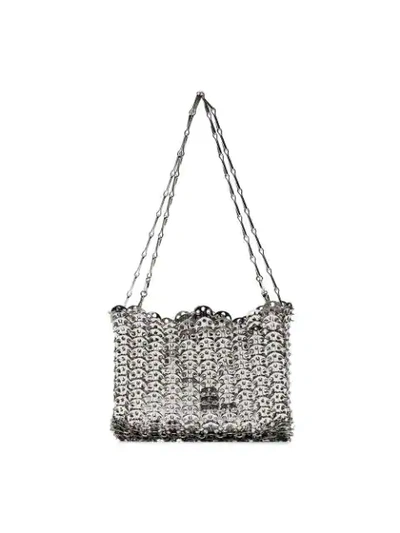 Shop Paco Rabanne Iconic 1969 Shoulder Bag In P040 Silver