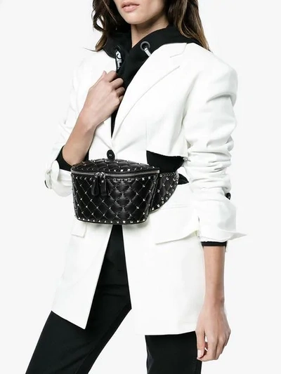 Shop Valentino Rockstud Spike Belt Bag In Black