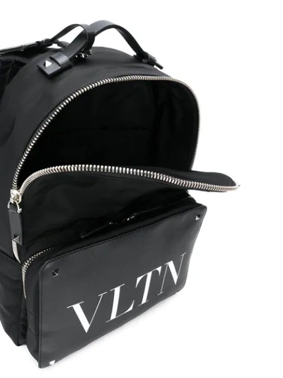 Shop Valentino Vltn Backpack In Black