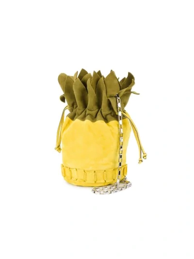 Shop Tomasini Ananas Shoulder Bag In Yellow
