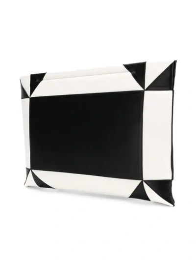 Shop Calvin Klein 205w39nyc Embossed Geometric Clutch In Black