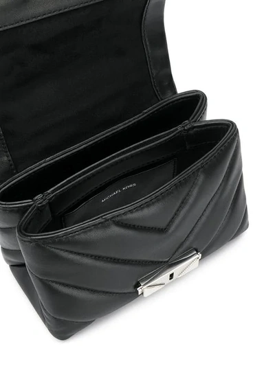Shop Michael Michael Kors Small Cece Quilted Shoulder Bag In Black