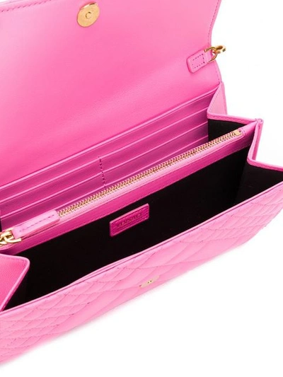 Shop Versace Gesteppte Umhängetasche In Pink