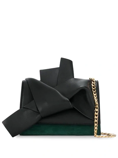 Shop N°21 Oversized Bow Shoulder Bag In Black