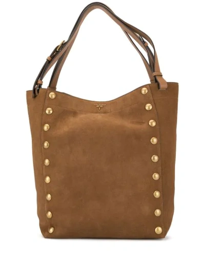 Shop Tory Burch Oversized Tote Bag In Brown