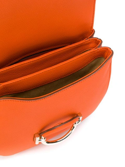 Shop Tod's Foldover Top Shoulder Bag In Orange