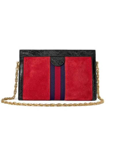 Shop Gucci Ophidia Small Shoulder Bag In Red