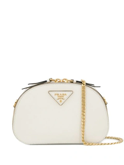 Shop Prada Gürteltasche Mit Logo-schild - Weiss In White