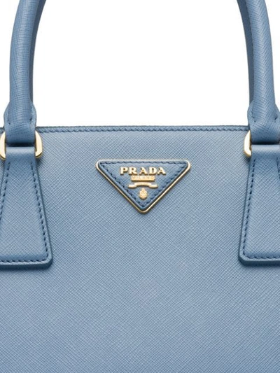 Shop Prada Galleria Small Saffiano Leather Bag In Blue