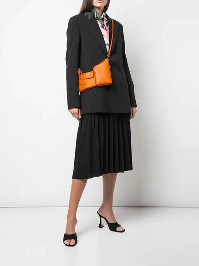 Shop Fendi Structured Shoulder Bag In Orange