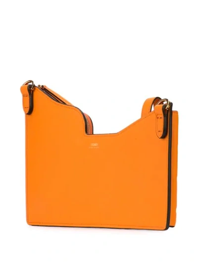 Shop Fendi Structured Shoulder Bag In Orange