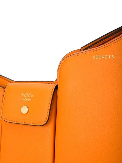 Shop Fendi Structured Shoulder Bag In Orange