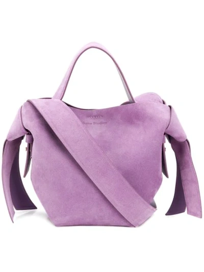 Shop Acne Studios Musubi Mini Shoulder Bag In Purple