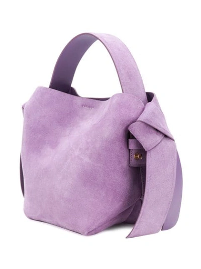 Shop Acne Studios Musubi Mini Shoulder Bag In Purple