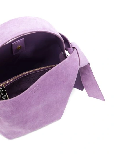 Shop Acne Studios Musubi Mini Shoulder Bag In Purple