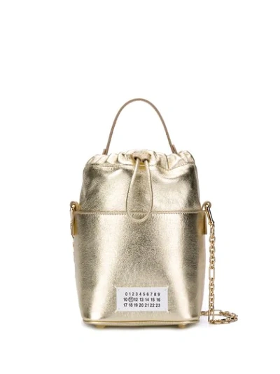 Shop Maison Margiela Logo Bucket Bag In H4310 Platinum
