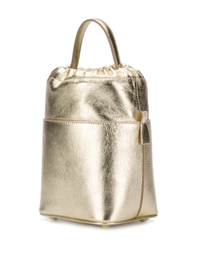 Shop Maison Margiela Logo Bucket Bag In H4310 Platinum