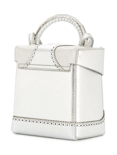 Shop The Volon Brogue Detail Box Bag - Metallic