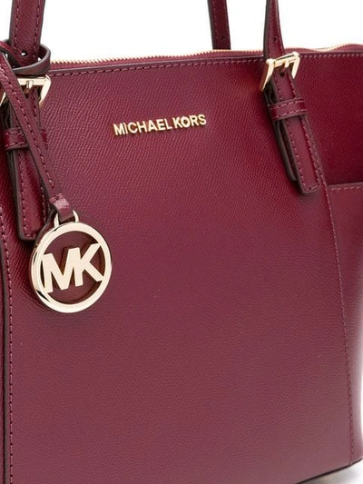 Shop Michael Michael Kors Jet Set Shopper Bag In Red