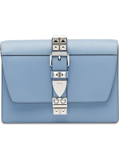 Shop Prada Elektra Shoulder Bag In Blue