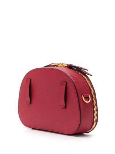 Shop Prada Logo Plaque Belt Bag - Rot In Red