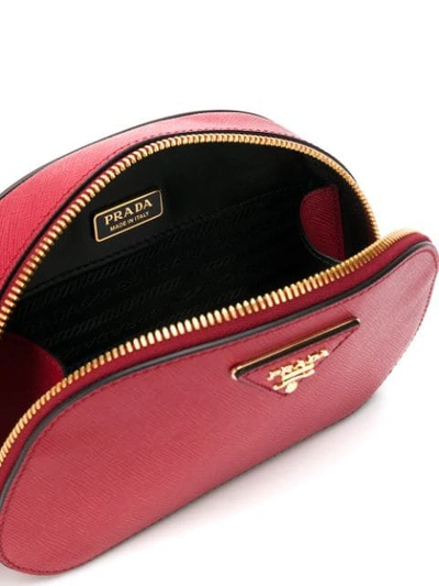 Shop Prada Logo Plaque Belt Bag - Rot In Red