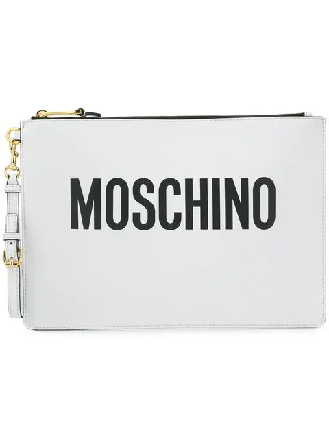 White Leather Clutch | ModeSens