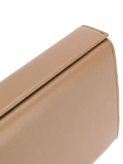 AESTHER EKME LEATHER CLUTCH BAG - 棕色