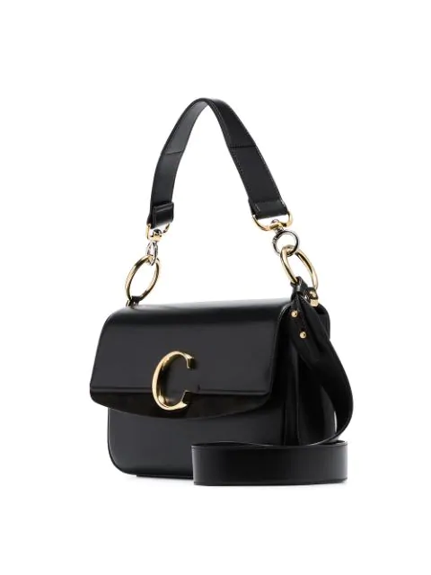 Chloé Chloe Small Chloe C Double Carry Bag In Black | ModeSens