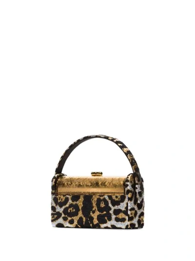 Shop Bienen-davis Regine Lurex Leopard Tote In Multicoloured