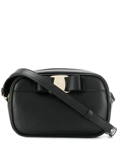 Shop Ferragamo Vara Bow Camera Bag In Black