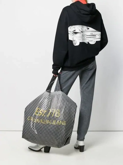 Shop Calvin Klein Jeans Est.1978 'modernist Bull' Shopper In Black