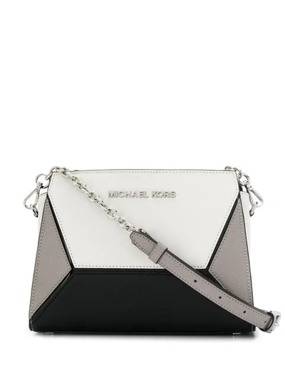 Shop Michael Michael Kors Prism Shoulder Bag In White