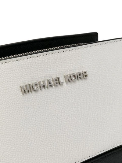 Shop Michael Michael Kors Prism Shoulder Bag In White