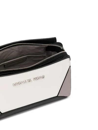 Shop Michael Michael Kors Prism Shoulder Bag In White