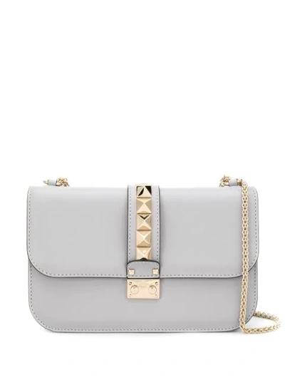 Shop Valentino Garavani Shoulder Bag - Grey