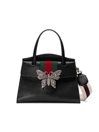 Shop Gucci Totem Medium Top Handle Bag In 8478 Black