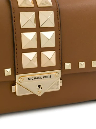 Shop Michael Michael Kors Mini Cece Crossbody Bag In Brown