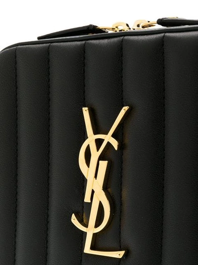 Shop Saint Laurent Vicky Quilted Belt Bag In Black
