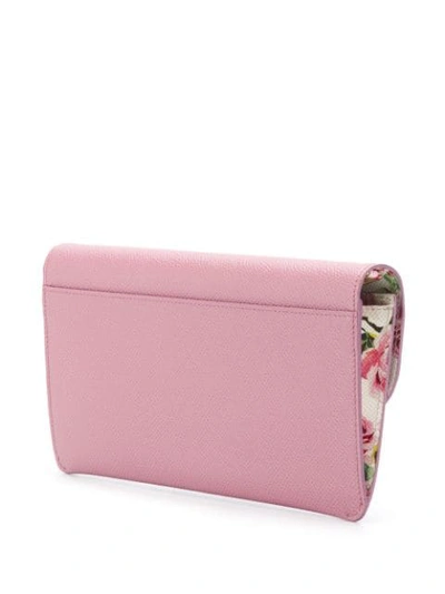 Shop Dolce & Gabbana Logo Plaque Crossbody Bag In Pink