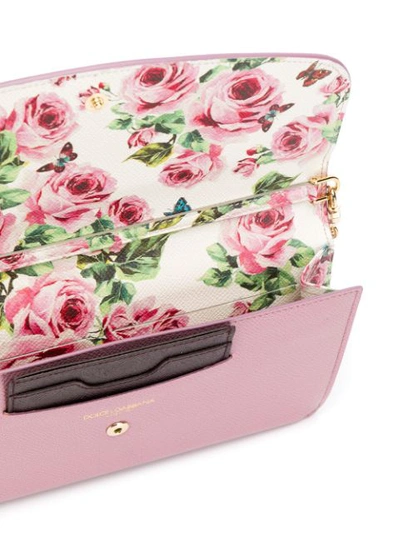 Shop Dolce & Gabbana Logo Plaque Crossbody Bag In Pink