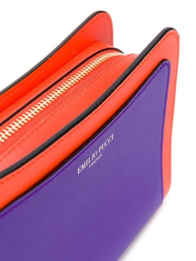 Shop Emilio Pucci Colourblock Shoulder Bag In Purple