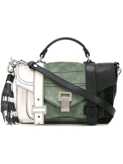 Shop Proenza Schouler Ps1+ Tiny Colour-block Bag In White