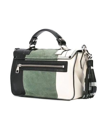 Shop Proenza Schouler Ps1+ Tiny Colour-block Bag In White